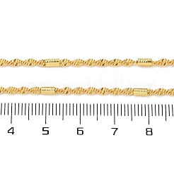 Латунные цепочки сингапур ожерелья для женщин NJEW-D302-38G