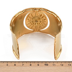 Braccialetti a polsino in acciaio inossidabile 304 per donna&nbsp;BJEW-D363-02A-G
