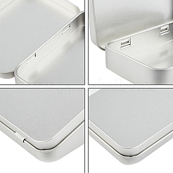 Boîte en fer blanc à clapet jointe&nbsp;CON-WH0069-52