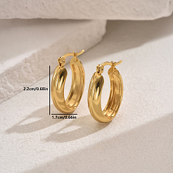 Элегантные серьги-кольца из нержавеющей стали 201 TG2342-1