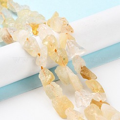 Сырые грубые натуральные цитриновые бисерные пряди G-B065-C11