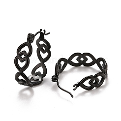 Ионное покрытие (ip) полые серьги-кольца из нержавеющей стали 304 для женщин STAS-A057-11EB