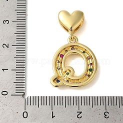 Placage en rack en laiton micro pavé de zircones cubiques transparentes&nbsp;KK-C067-12G-Q