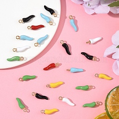 30шт 6 цвета сплава эмалевые подвески&nbsp;ENAM-YW0005-78