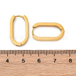 Orecchini a cerchio huggie in acciaio inossidabile 304 con placcatura sotto vuoto in PVD&nbsp;LS-STAS-S103-21G