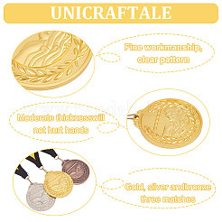 3шт. 3-х цветная наградная медаль по плаванию из сплава AJEW-FG0003-36