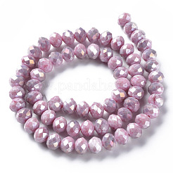 Непрозрачная выпечка окрашенные стеклянные бусы пряди EGLA-N006-006A