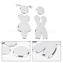 Abs мальчик и девочка знак наклейки для ванной DIY-WH0183-18
