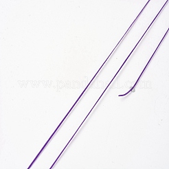 400mの平らな弾性クリスタルストリング  弾性ビーズ糸  ストレッチブレスレット作り用  青紫色  0.2mm  1 mm幅  約446.81ヤード（400m）/ロール&nbsp;NWIR-F011-03A