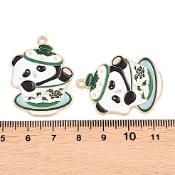 Милые подвески в виде чайника с пандой из эмалированного сплава&nbsp;PALLOY-A024-02KCG