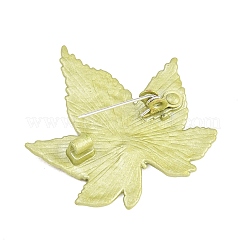 Pins de revers en alliage plaqué or en forme de feuille d'érable pour vêtements de sac à dos&nbsp;JEWB-B037-01H