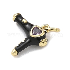 Латунные микро проложить кубического циркония подвески&nbsp;KK-B155-17G-02