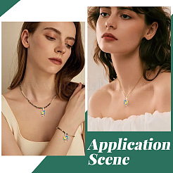 8 pièces pendentifs en laiton émaillé&nbsp;KK-BBC0029-40
