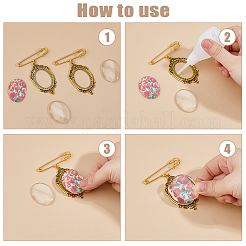 4шт железная брошь&nbsp;JEWB-FH00032