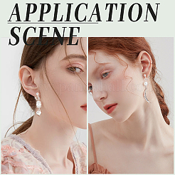 40 шт. латунный винтовой зажим для сережек-конвертер&nbsp;KK-SC0004-68S