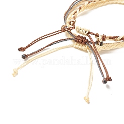 3pcs 3 ensembles de bracelets tressés en polyester ciré&nbsp;BJEW-JB08115-02