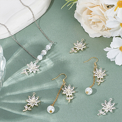 8шт 2 цвета латунные микропаве прозрачные кубические циркониевые подвески&nbsp;FIND-PH0021-01