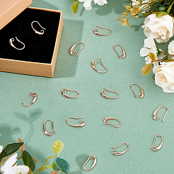 40 шт латунные серьги крючки KK-FH0007-64G