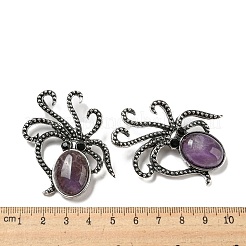 Natürliche Amethyst-Oktopus-Brosche&nbsp;G-Z050-01D