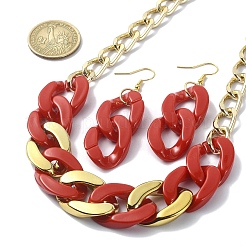 Set di gioielli con catene acriliche&nbsp;SJEW-JS01288-01