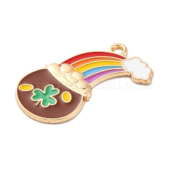 Emaille-Anhänger aus Legierung zum St. Patrick's Day&nbsp;FIND-M060-24B-G