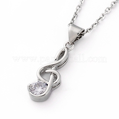 Ottone zirconi collane ciondolo&nbsp;NJEW-JN02619-03