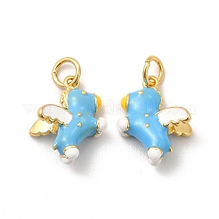 Подвески из латуни с эмалью в стойку&nbsp;KK-A177-20G-02