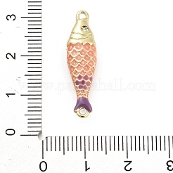 Подвески-рыбки из латуни с эмалью KK-H527-11G-05