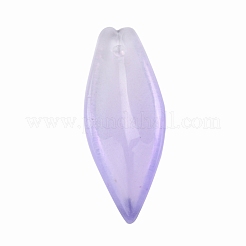 クリアガラスペンダント  花弁  紫色のメディア  21.5x8x5mm  穴：1mm&nbsp;GLAA-B004-01D