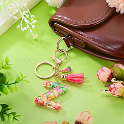 Porte-clés en résine avec lettres sur le thème des fruits&nbsp;KEYC-TAC0033-02Z