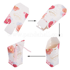 20 шт. 4-цветная креативная портативная складная бумажная коробка CON-MB0001-09