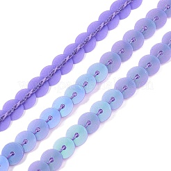 Бусины с пайеткой из экологически чистого пластика&nbsp;PVC-Q092-6mm-P24