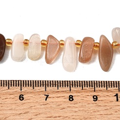 Натуральный лунный камень бисер нитей G-Z091-A14