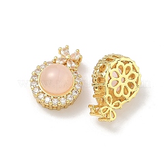 Pendentifs en laiton zircon cubique transparent&nbsp;KK-D228-01G-01