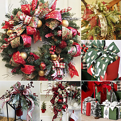 10 Yards 2 Farben Weihnachtsthema Juteschnur&nbsp;OCOR-TA0002-09A