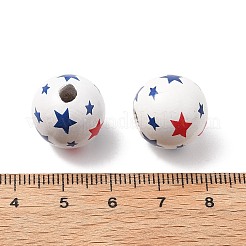 Тематика дня независимости деревянные европейские бусины WOOD-I014-01D