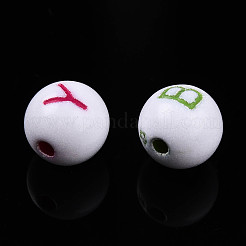 Непрозрачные акриловые бусины OACR-ZX006-24