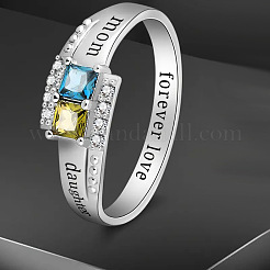 Женские кольца на палец из латуни с микропаве и кубическим цирконием&nbsp;FS-WG6B627-01