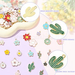 100pcs 20 Arten Legierungs-Emaille-Charms&nbsp;ENAM-YW0006-76