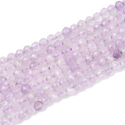 Нити бусин из натурального лавандового аметиста G-T143-03