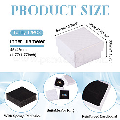 Подарочные коробки для хранения колец из фактурного картона с ромбами&nbsp;CON-TAC0001-07A