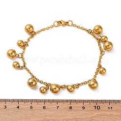 Браслеты с подвесками из нержавеющей стали 304 с ионным покрытием (IP) BJEW-L636-05-G