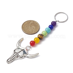 Stierkopf-Kette aus Legierung im tibetischen Stil&nbsp;HJEW-JM01311-02