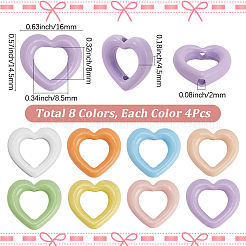 32шт. 8-цветная рамка из сплава для бусин с покрытием из запекаемой краски&nbsp;FIND-SP0004-50A