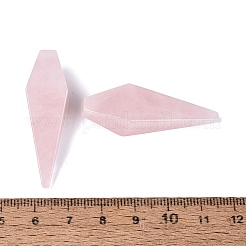 天然石ローズクォーツペンダント  矢じりチャーム  42~44x12~13.5x12~13.5mm  穴：1.2~1.6mm&nbsp;G-N362-22F