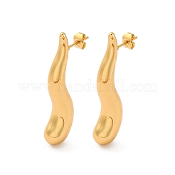 Серьги-гвоздики в форме капли из нержавеющей стали 304&nbsp;EJEW-A125-28B-G