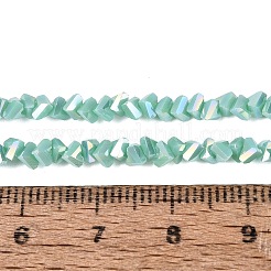 Chapelets de perles en verre opaque électrolytique&nbsp;EGLA-Q139-01A-C14