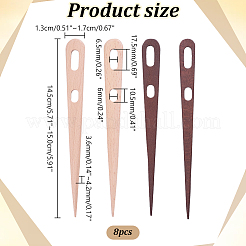 8 aguja de encuadernación de madera para tejer y tejer&nbsp;TOOL-WR0001-15