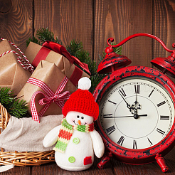 48 шт. 6 стильных рождественских мини-шарфа и шапки из шерстяной пряжи AJEW-FH0003-79