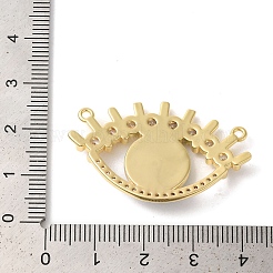 Покрытие стойки латунь паве прозрачный кубический цирконий и стеклянные подвески KK-G504-23G-03